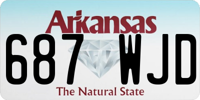 AR license plate 687WJD