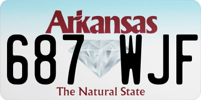AR license plate 687WJF
