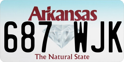 AR license plate 687WJK