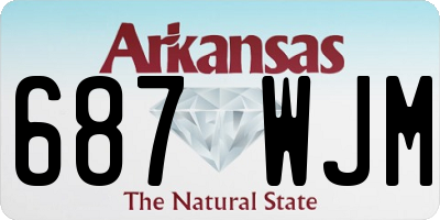 AR license plate 687WJM