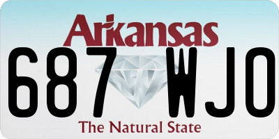 AR license plate 687WJO