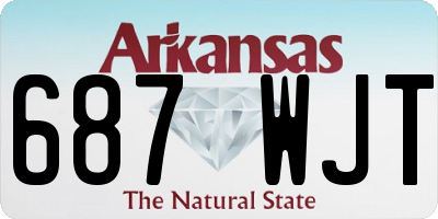 AR license plate 687WJT
