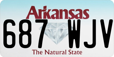 AR license plate 687WJV