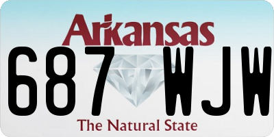 AR license plate 687WJW