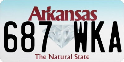 AR license plate 687WKA