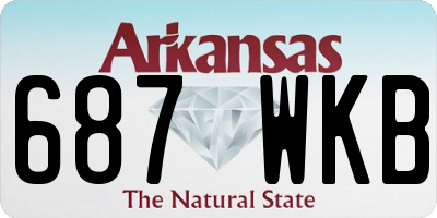 AR license plate 687WKB
