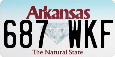 AR license plate 687WKF