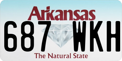AR license plate 687WKH