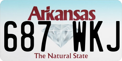 AR license plate 687WKJ