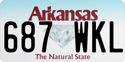AR license plate 687WKL