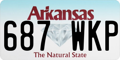 AR license plate 687WKP