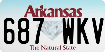 AR license plate 687WKV