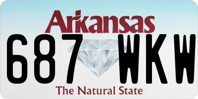 AR license plate 687WKW