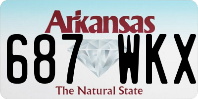 AR license plate 687WKX