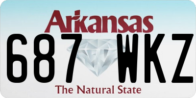 AR license plate 687WKZ