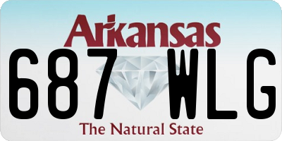 AR license plate 687WLG