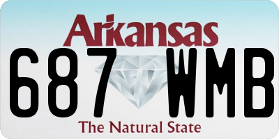 AR license plate 687WMB