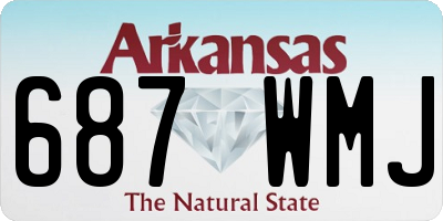 AR license plate 687WMJ