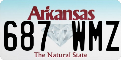 AR license plate 687WMZ