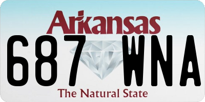 AR license plate 687WNA