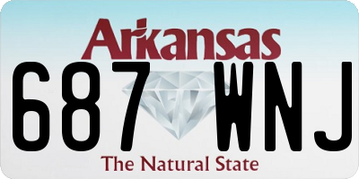 AR license plate 687WNJ