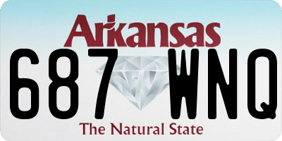 AR license plate 687WNQ