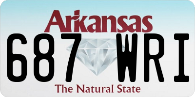 AR license plate 687WRI