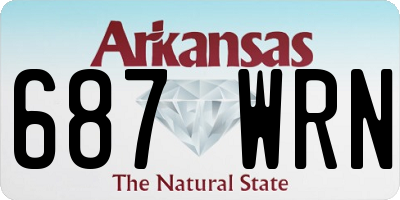AR license plate 687WRN
