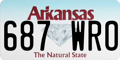 AR license plate 687WRO