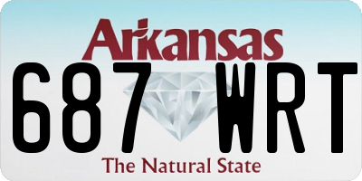 AR license plate 687WRT