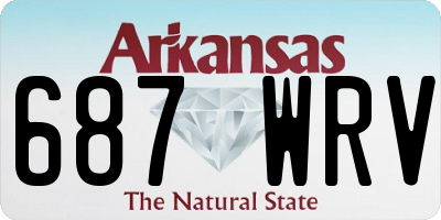 AR license plate 687WRV