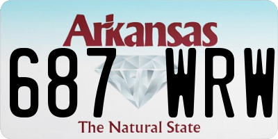 AR license plate 687WRW