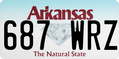 AR license plate 687WRZ