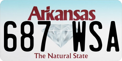 AR license plate 687WSA