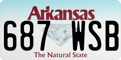 AR license plate 687WSB