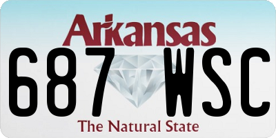AR license plate 687WSC