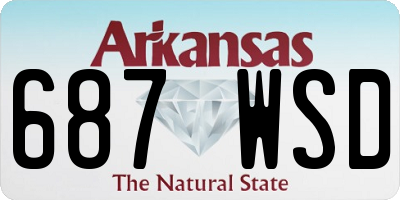 AR license plate 687WSD