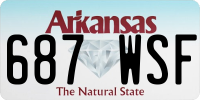 AR license plate 687WSF