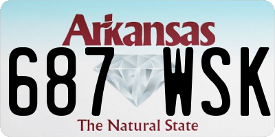 AR license plate 687WSK