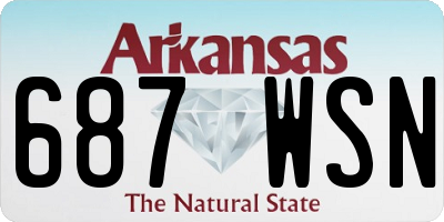 AR license plate 687WSN
