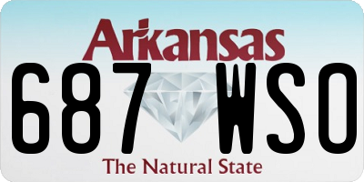 AR license plate 687WSO