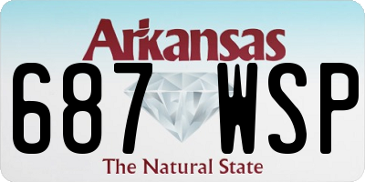 AR license plate 687WSP