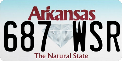 AR license plate 687WSR
