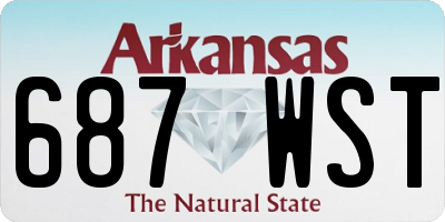 AR license plate 687WST