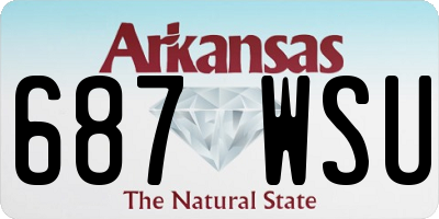 AR license plate 687WSU