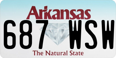 AR license plate 687WSW