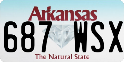 AR license plate 687WSX
