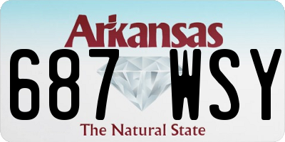 AR license plate 687WSY