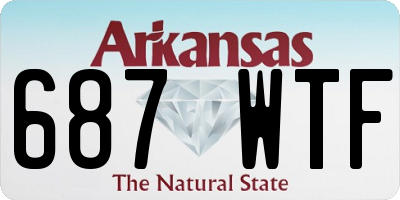 AR license plate 687WTF