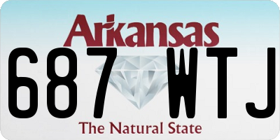 AR license plate 687WTJ